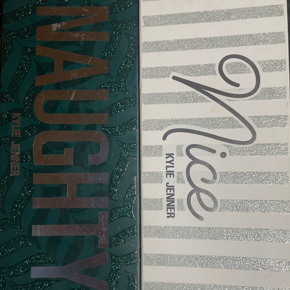Kylie Jenner naughty and nice holiday collection duo eyeshadow pallets